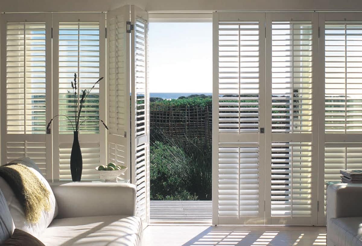 tracked plantation shutters