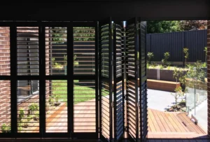 outdoor aluminium plantation shutters Melbourne