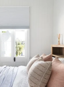 Honeycomb Blinds in Bedroom