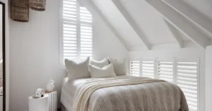 Plantation Shutters in Bedroom