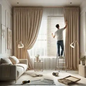 Replace Your Blinds with Curtains (Without Damaging Your Walls)