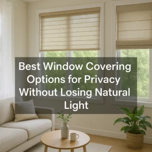 create an image for the blog post title Best Window Covering Options for Privacy Without Losing Natural Light