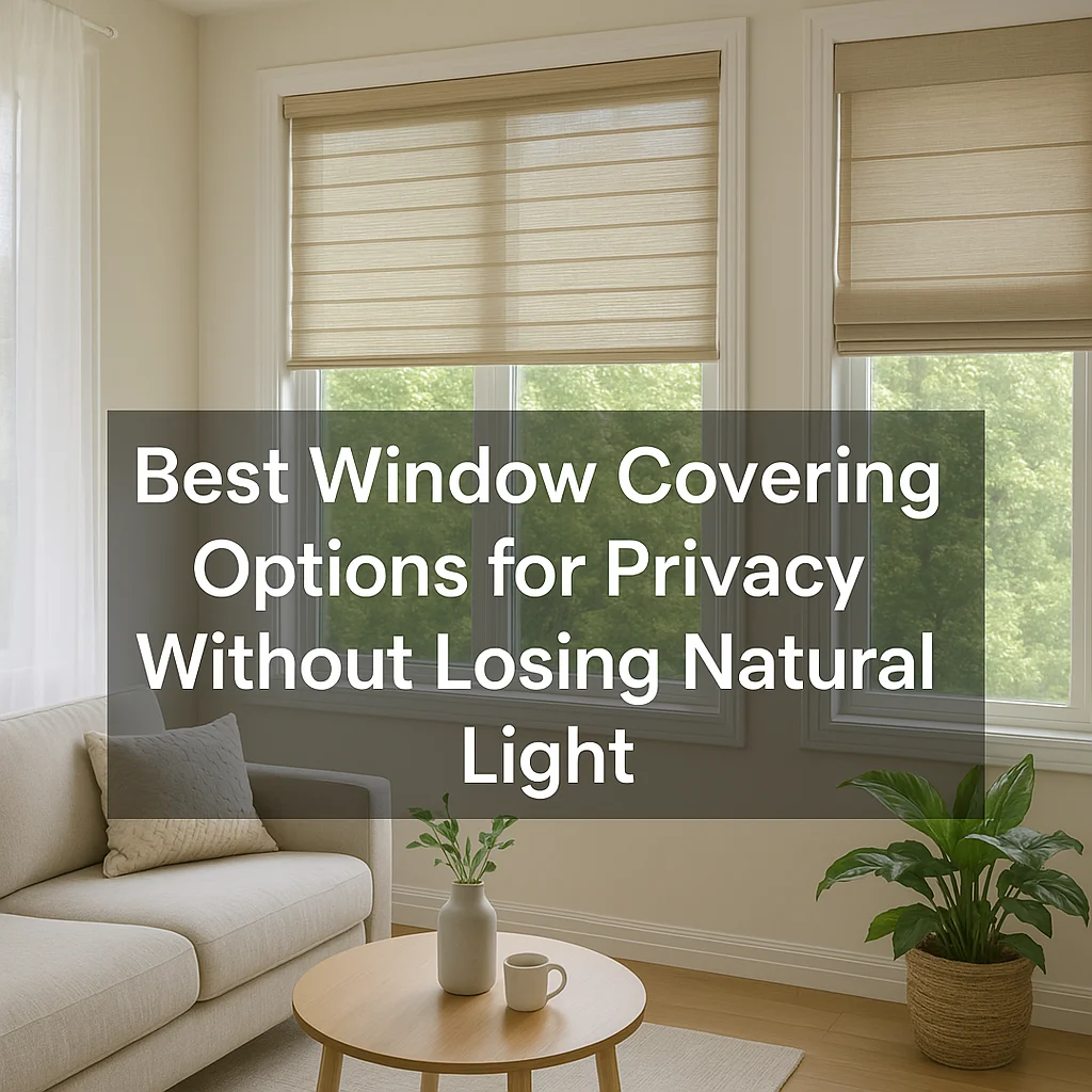 create an image for the blog post title Best Window Covering Options for Privacy Without Losing Natural Light