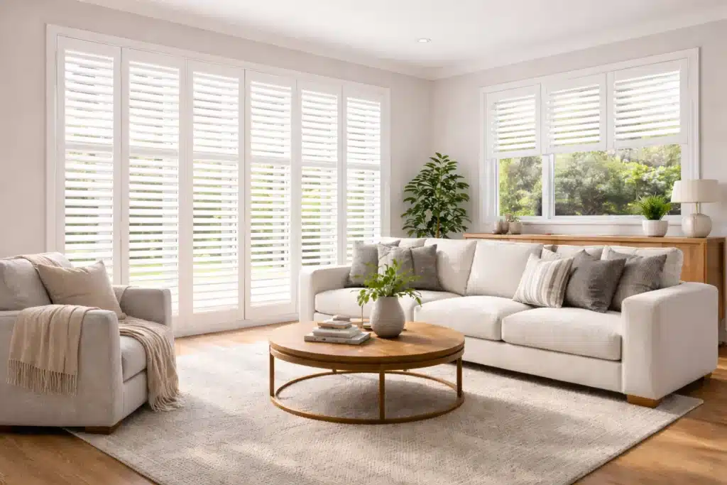 Plantation shutters Melbourne home interior heat protection solution