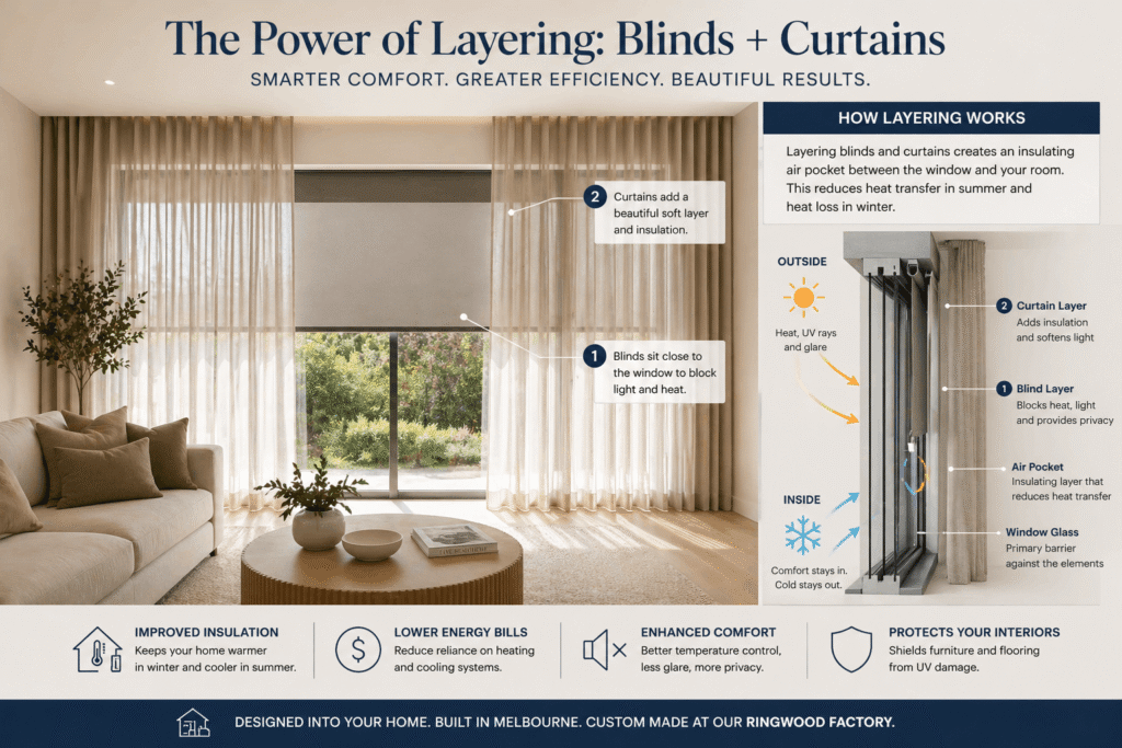 best blinds and curtains for each room in Melbourne homes living bedroom bathroom window furnishings